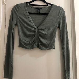 Long sleeve, ribbed crop top